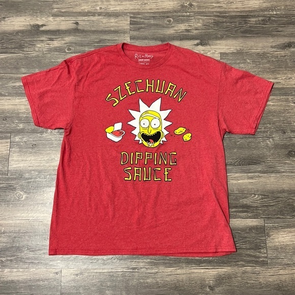 RICK AND MORTY ‘SZECHUAN DIPPING SAUCE’ MEN’S XL t-shirt - Picture 1 of 4